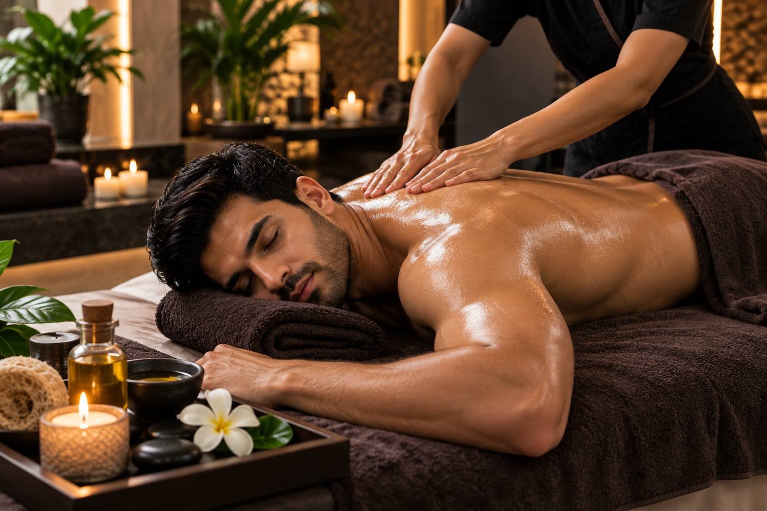 Full body oil massage at Relax Spa Center, Pisoli, Pune